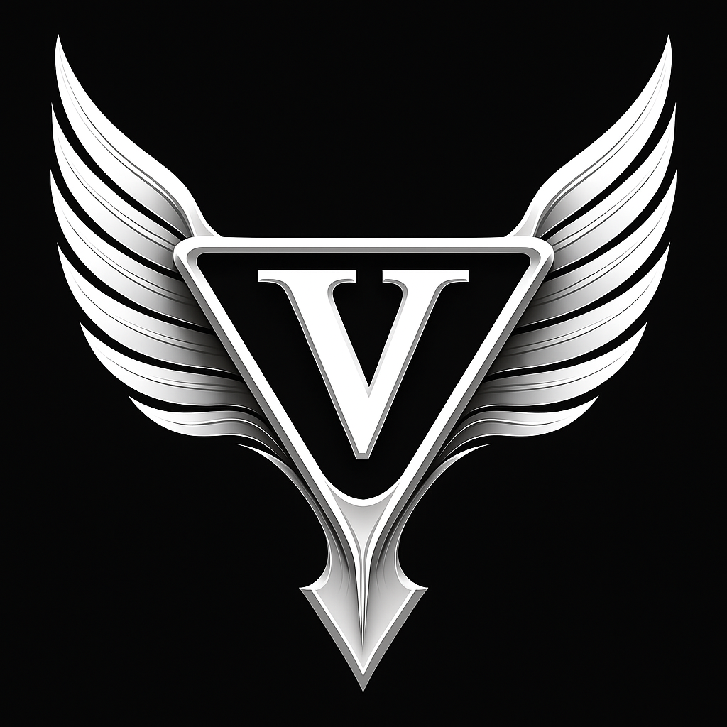 AI leading Valor Promotions' black & white flying V logo